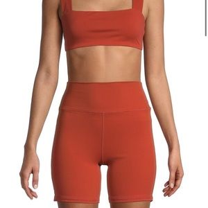 WeWoreWhat Rust Bike Short & Top